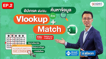 สอน Excel ฟังก์ชัน VLOOKUP กับ MATCH สำหรับผู้เริ่มต้น ครบ พร้อมไฟล์ดาวน์โหลด ep.2