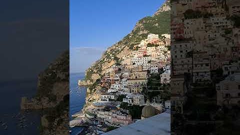 Positano Italy gradually illuminated by the sun in the morning. Full video link in the comments.