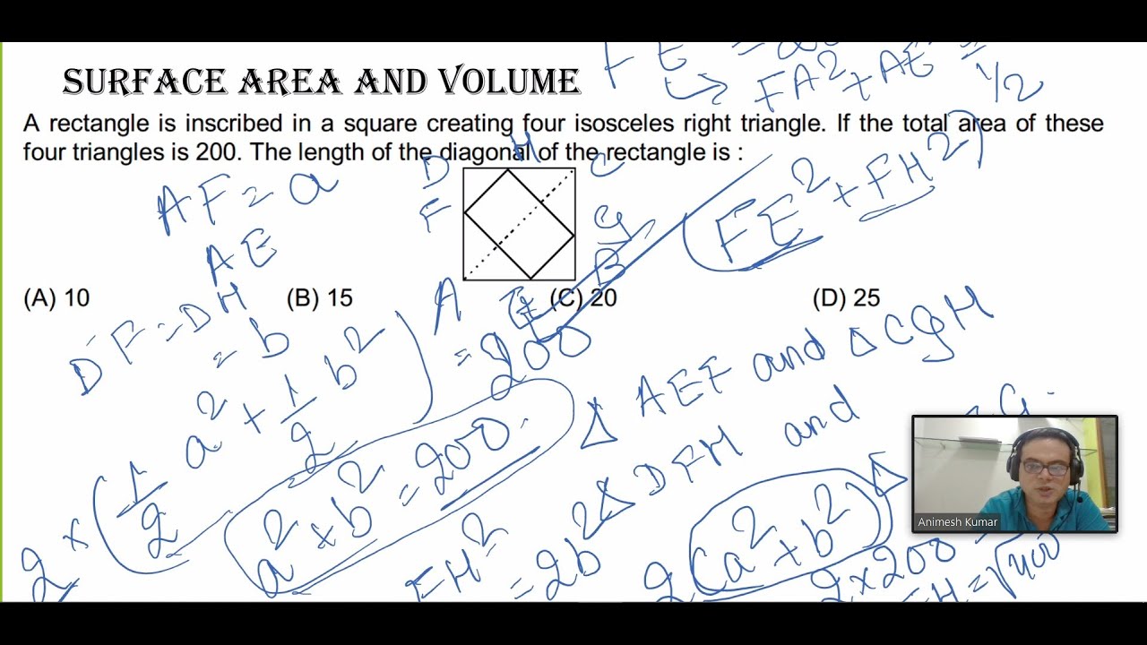 A rectangle is inscribed in a square creation for isosceles right ...