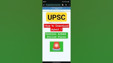 UPSC CAPF Admit Released. #upsc #admit  #2024