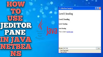 How to use Editor Pane in java netbeans | Using Editor Pane in java | Jeditorpane
