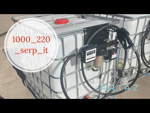 Мини АЗС ДТ 1000L еврокуб, 220 V 70 л/м, мех счетчик и сепаратор