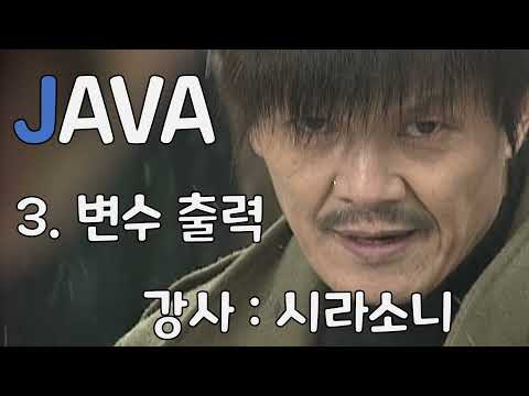 [자바강의] 3.변수 출력 (강사:시라소니) (String, StringBuffer, StringBuilder, 치환, 대입) Java, JAVA 기본 문법