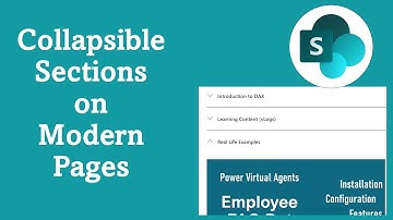 How to create Collapsible Sections  on modern SharePoint Pages