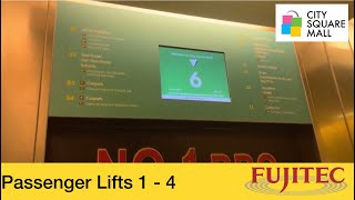 City Square Mall || Fujitec Elevator (Lift Lobby 3 - Passenger Lifts PL1 - PL4)