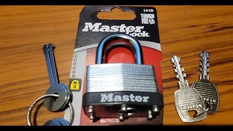Video 25 - Newbie vs. Warded Master Lock 500D by stacking warded key picks to trip both springs!