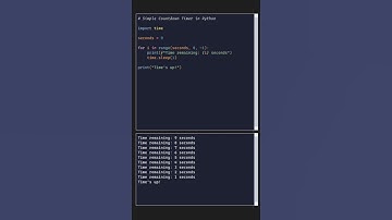 Simple Countdown Timer in Python #python3 #countdown #pythonprojectswithsourcecode