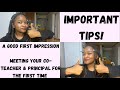 TIPS TO MAKE A GREAT FIRST IMPRESSION AT WORK | Meeting the Principal Story | First Day of Work