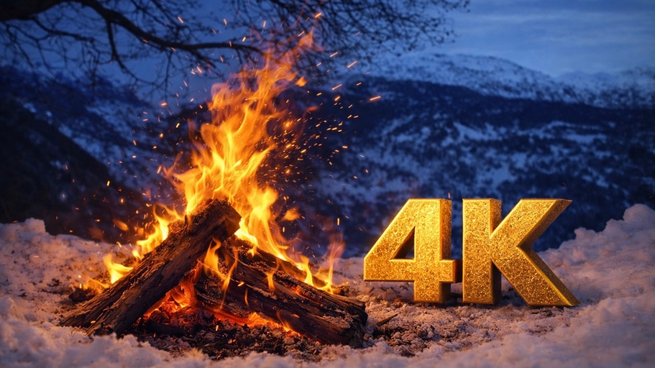8 HOURS🔥4K Cozy Fireplace Ambience | Crackling Fire Sounds for Deep Sleep | No Talking