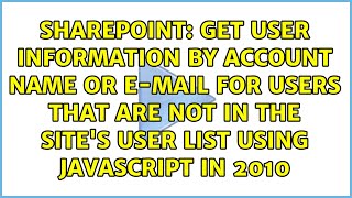 get user information by account name
