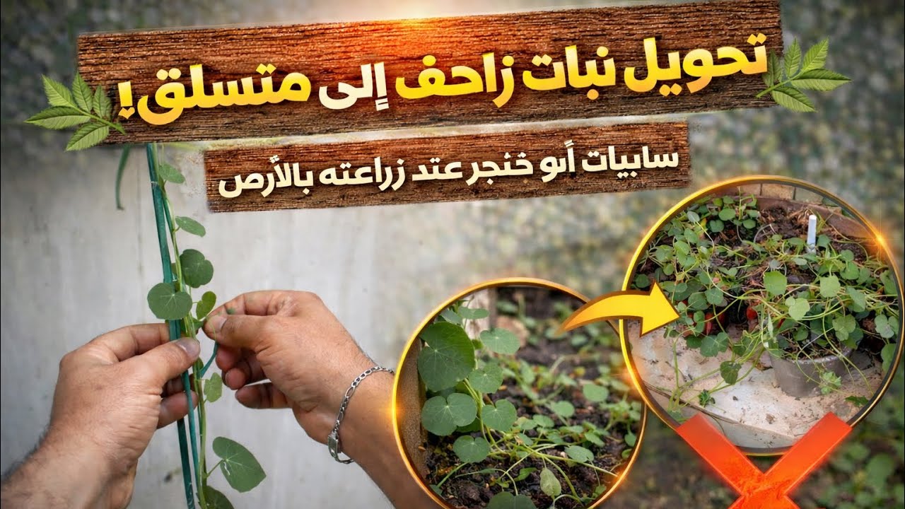 نبات ابو خنجر هل هو متسلق ام زاحف على الارض ؟ 