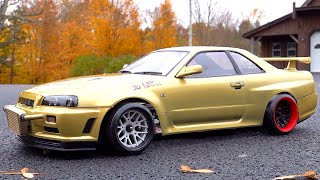 Wife Crashes My Gold Nissan Skyline Gtr Drift Car - Electric Yokomo Yd - 2 Sx3 Pro Rwd Rc Adventures