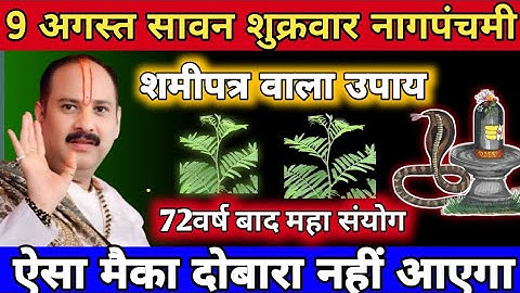9अगस्त सावन शुक्रवार नागपंचमी|नागपंचमी शमीपत्र वाला उपाय|प्रदीप मिश्रा नागपंचमी उपाय #nagpanchmi
