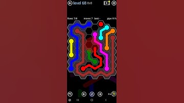 How To Solve Flow Free Hexes Rainbow Pack Level 68 8x8 Board Walk Through Solution Walkthrough