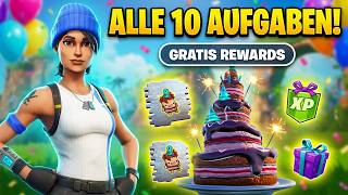 ALLE 10 GEBURTSTAGS-AUFGABEN! 🎉 Fortnite 9. Geburtstag Komplett-Guide (Gratis Belohnungen) screenshot 1