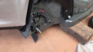 Honda hrx217 stiff height adjuster fix