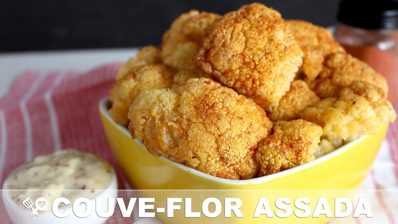 ⁣COUVE-FLOR ASSADA COM MOLHO DE ALHO - RECEITAS QUE AMO