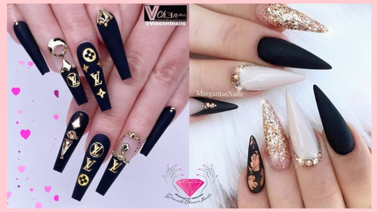 uñas acrilicas en color negro hermosos diseños de uñas 2021 el color que  combina con todo ☆ - thptnganamst.edu.vn