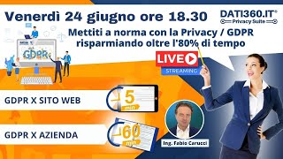 Come mettersi a norma con la Privacy / GDPR risparmiando oltre l'80% di tempo