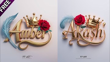 How To Create 3d Name Dp Golden Words and Golden Crown With 3d Wings | Bing Image Generator #meta