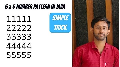 Pattern Program 3 | 5*5 Number pattern program in java | Dry Run in hindi