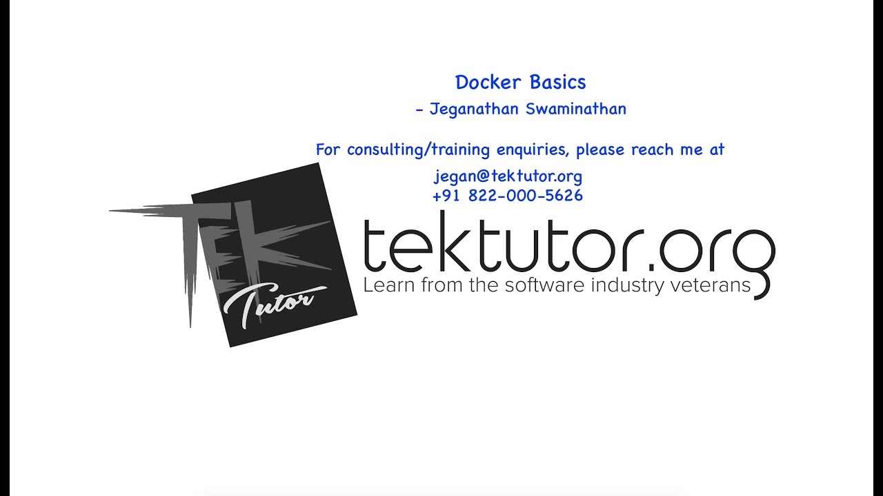 Docker Basics - Part 1 - YouTube