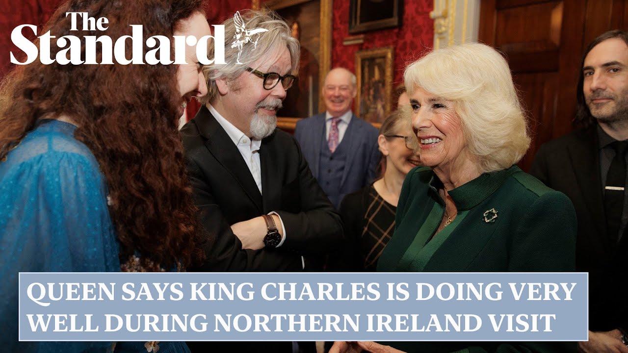 Queen Camilla says King Charles is doing very well as she completes Northern Ireland visit