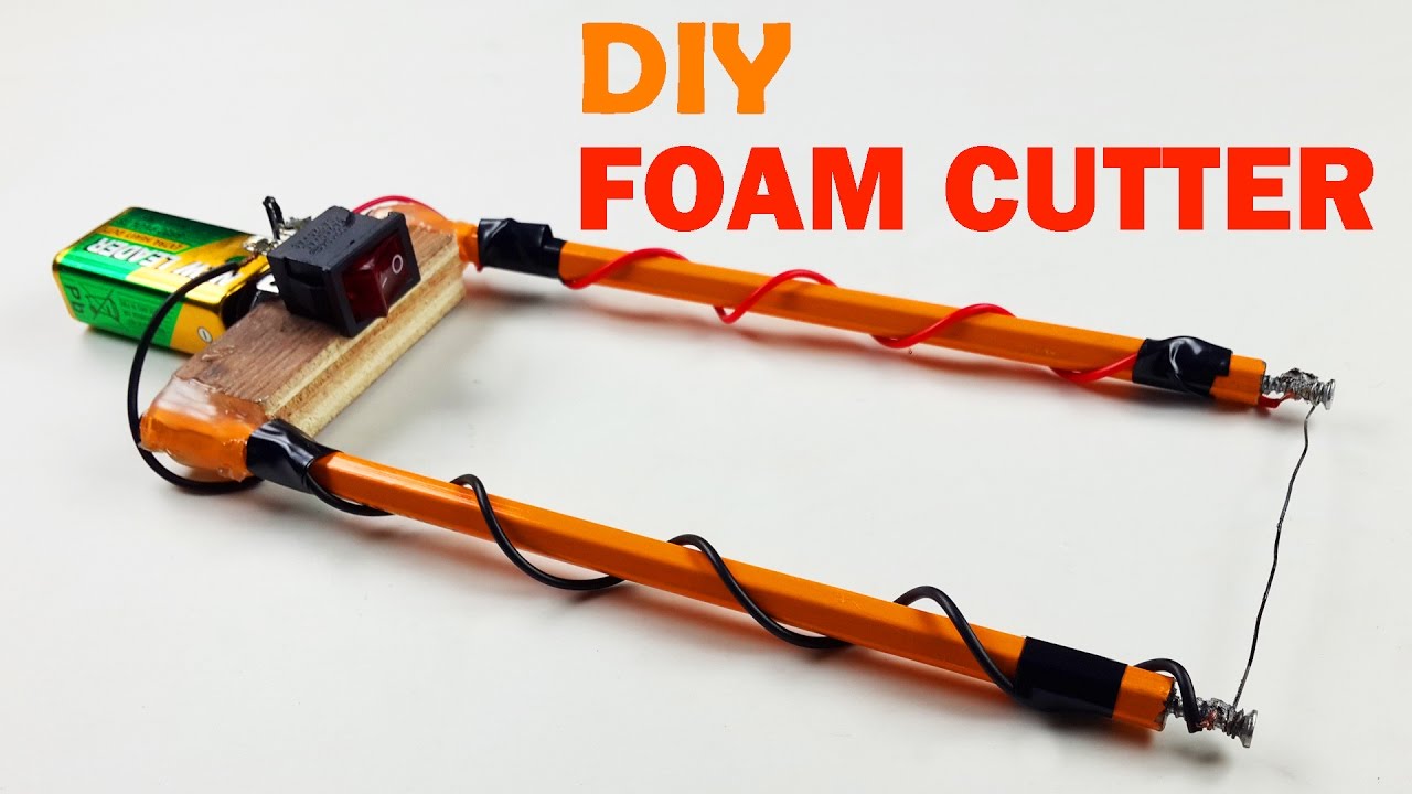 How to Make an Electric Styrofoam Cutter - Foam Cutter at Home - Simple  Styrofoam Hot Wire Cutter 