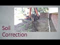 Soil correction against foundation to stop water intrusion