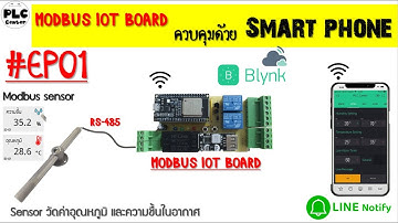แนะนำ Modbus IOT board ควบคุมอุปกรณ์ต่างๆ ด้วย smart phone (IOT) ผ่านเครือข่าย Internet | PLC CENTER