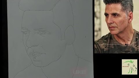 How to draw Akshay Kumar sketch (step by step)