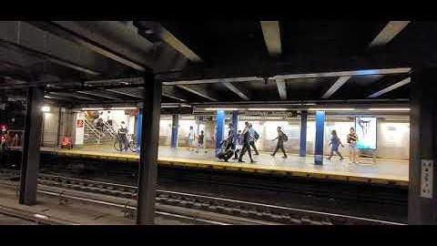 Brooklyn bound [Euclid Av] R179 C local train leaving Broadway Junction