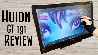 Review, Demo and Set Up of the Huion Kamvas GT 191 Graphics Pen Display Monitor - Artists Tablet