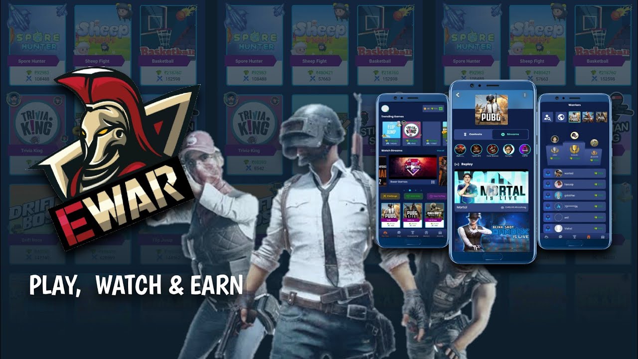 E WAR GAMES || PLAY , WATCH AND EARN || PUBM