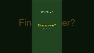 Solve it in 15 seconds! Exponent Rules challenge ⚡