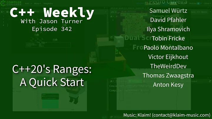 C++ Weekly - Ep 342 - C++20's Ranges: A Quick Start