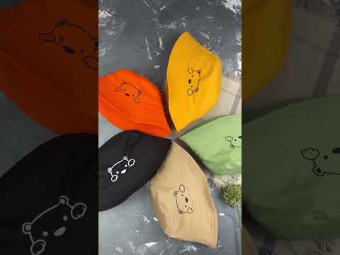 Панамка дитяча BEWARM prettybear Чорна 50-52, видео 4