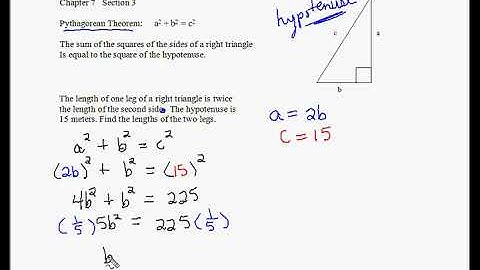 39a Word Problem using Pythagorean Theorem   example 1