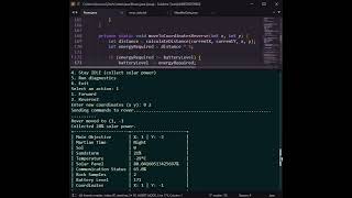 Text-based Mars Rover Game screenshot 2