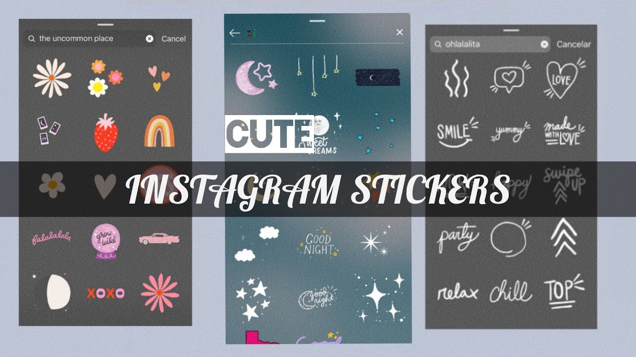 CUTE AESTHETIC INSTAGRAM STICKERS - YouTube