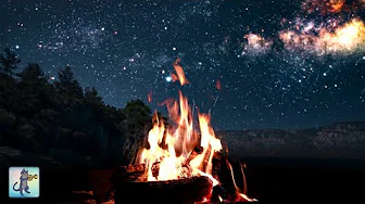 Cozy Campfire at Night 🔥 Burning Fire & Crackling Fire Sounds (NO MUSIC) • 12 HOURS