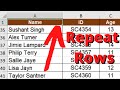 how to repeat header row in MS excel sheet