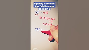 Squaring in seconds! Any 2-digit number ending in 5 #shorts