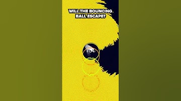 Can it escape? 🤔 #satisfyingvideo #physics #bouncingball