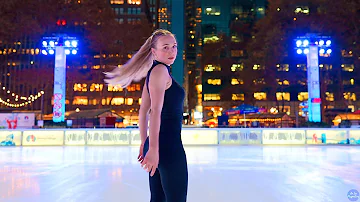 No Time To Die - Johanna Allik ice skating to @BillieEilish at Bryant Park in New York City - HDR