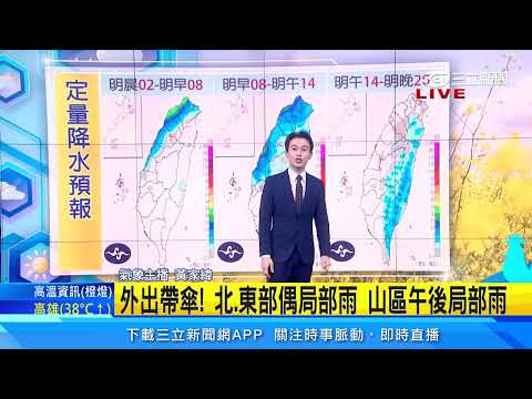 鋒面接近！明水氣稍增 北東轉局部短暫雨｜三立準氣象｜20240417｜三立新聞台