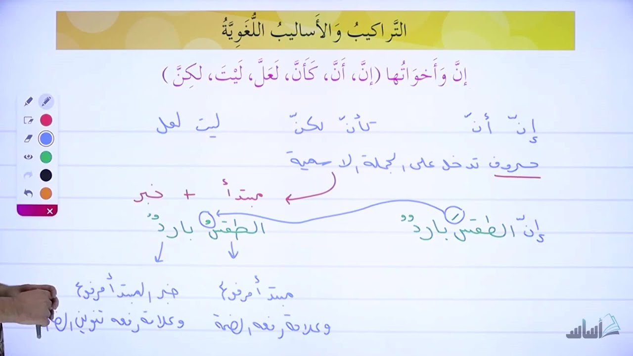 إن و أخواتها - عربي  سادس - الأستاذ إبراهيم حجاج