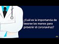 ¿Cuál es la importancia del lavado de manos para prevenir el coronavirus COVID19?