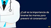 ¿Cuál es la importancia del lavado de manos para prevenir el coronavirus COVID19?