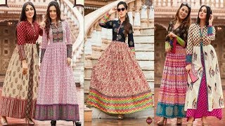 Latest cotton Anarkali kurti Designs 2018 || Latest Party Wear Long Kurti Designs ||Trendy India screenshot 4